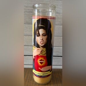 Celebrity Devotional Candle - Amy Winehouse Style - Black and Red
